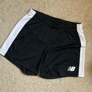🏃New Balance Black and White Sports Shorts Athletic Activewear